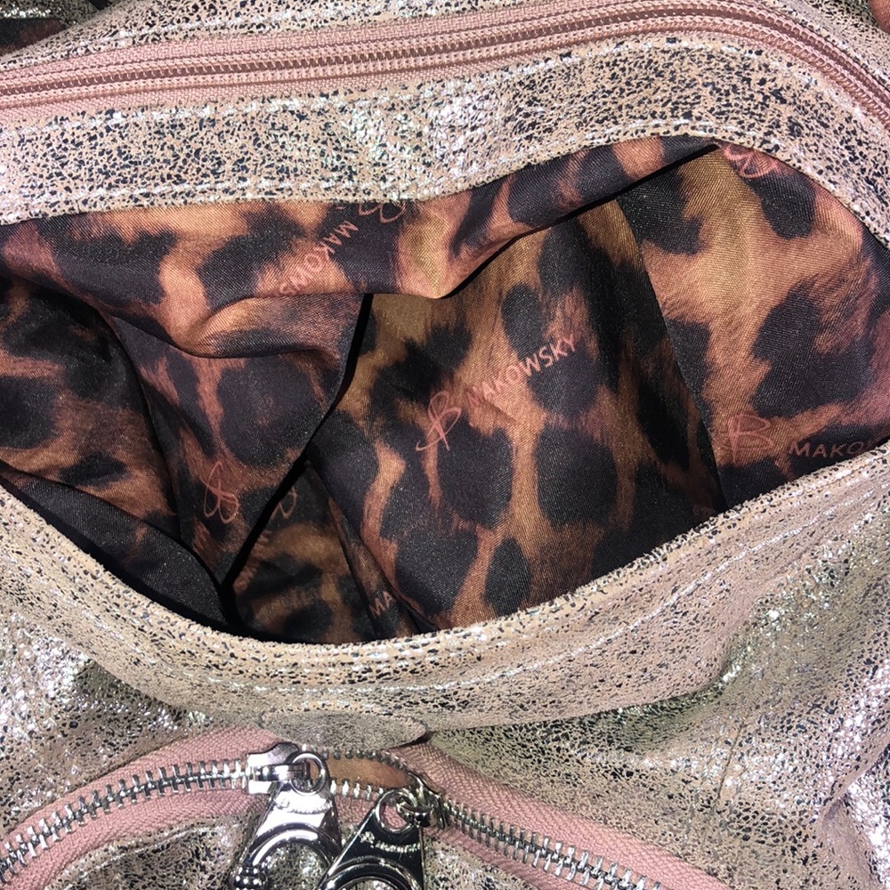 *NWOT* B. Makowsky Copper Glitter Shoulder Bag - Picture 4 of 9